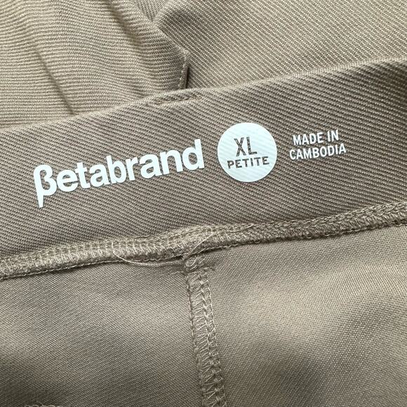 Betabrand Pants Womens Size Petite XL Pull On Bootcut Comfort Brown Tan Work - Picture 2 of 6